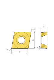 Rombveida plāksnīte CCMT09T304-MP CC1025 Korloy