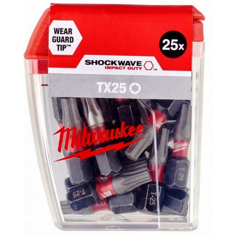 Bits T25 25mm iepak. 25gb Milwaukee