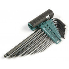 L-tipa seškanšu atslēgu komplekts ar ābolu 1/16"- 3/8" 9 gb Kamasa tools